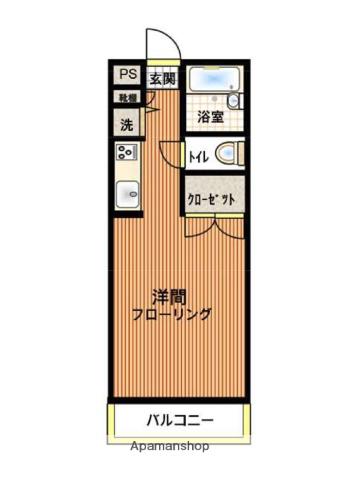 デルコホームズ別府(ワンルーム/2階)の間取り写真