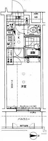 エスリード新大阪第8(1K/8階)の間取り写真