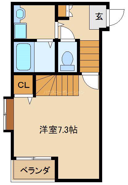 ポラリス武庫川東2(ワンルーム/1階)の間取り写真