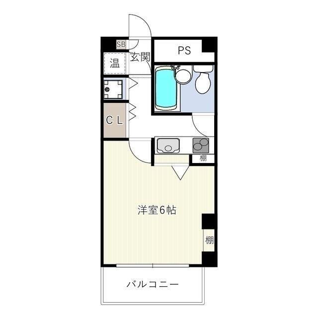 INOVE朝霞青葉台(1K/2階)の間取り写真
