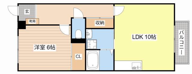 CASA FORESTA(1LDK/1階)の間取り写真