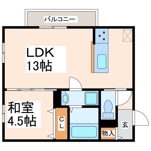 サン ベルナール(1LDK/3階)の間取り写真