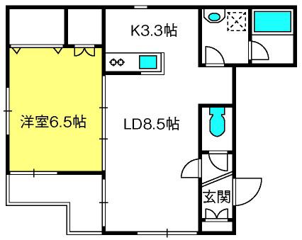 CASA GRATAII(1LDK/3階)の間取り写真