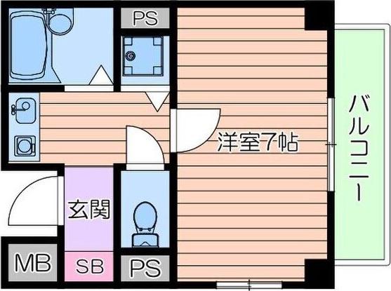 フレグランス箕面(1K/4階)の間取り写真