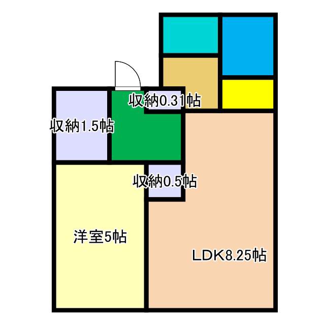 メゾン東邦IX(1LDK/1階)の間取り写真