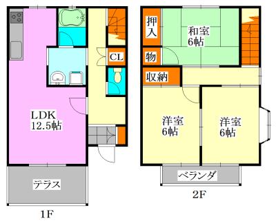 サンハイム津田沼(3LDK/1階)の間取り写真