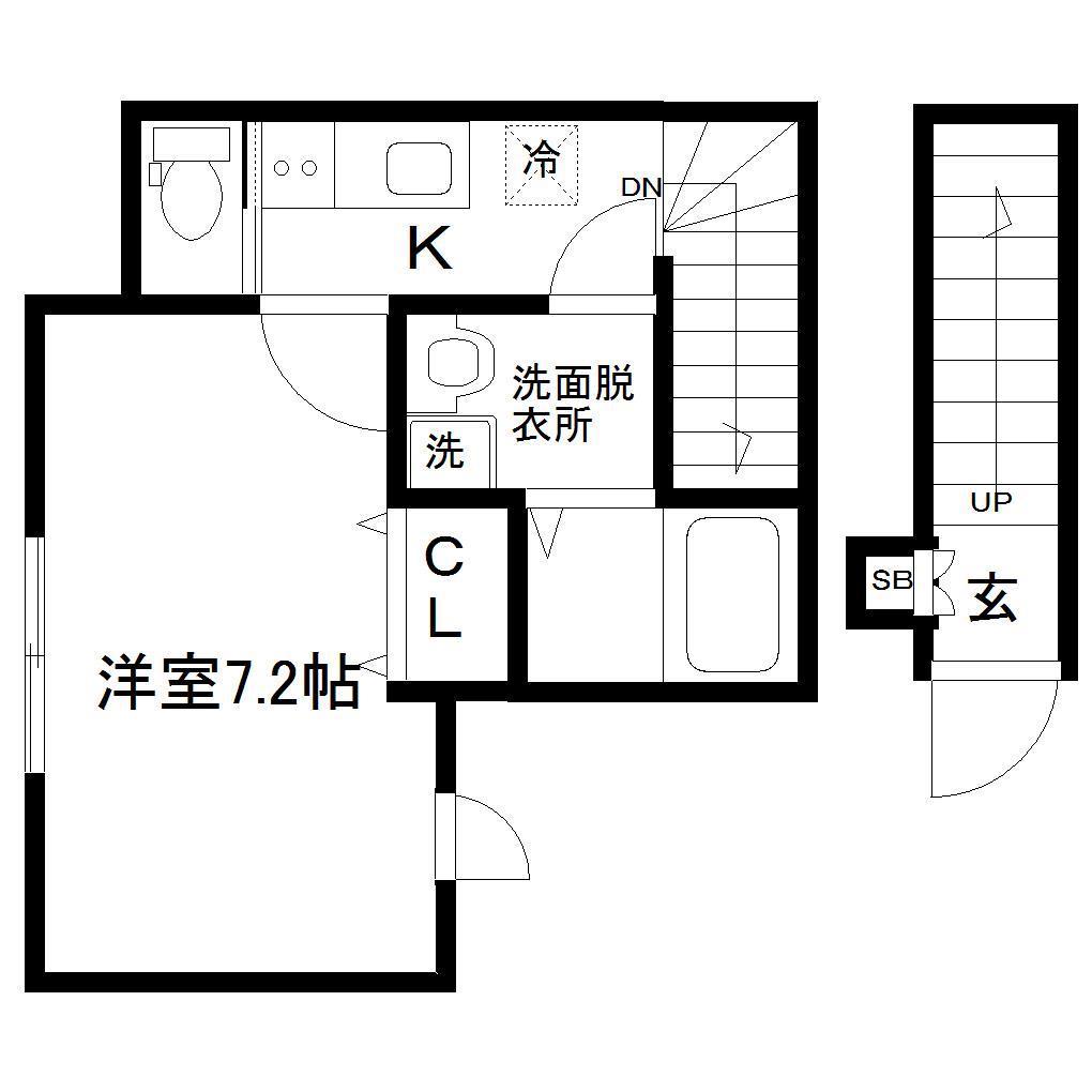 CREATE INC(ワンルーム/2階)の間取り写真
