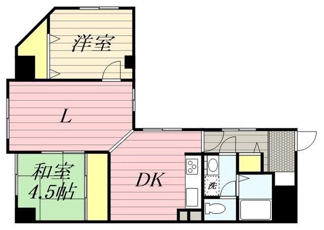 リアライズ城北(2LDK/8階)の間取り写真