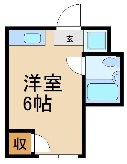 磯島ハイツ(ワンルーム/1階)の間取り写真