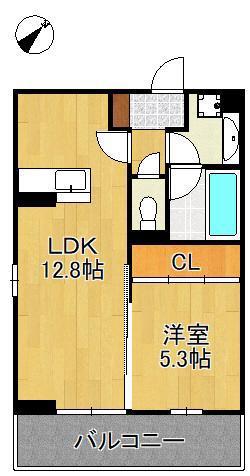 ヴィバーチェ(1LDK/3階)の間取り写真