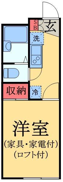 LPモナーロ(1K/2階)の間取り写真