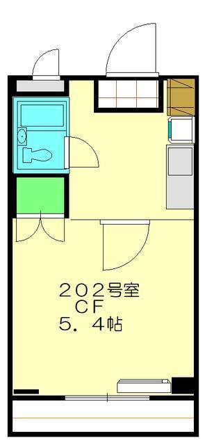 徳丸アパート(1K/2階)の間取り写真