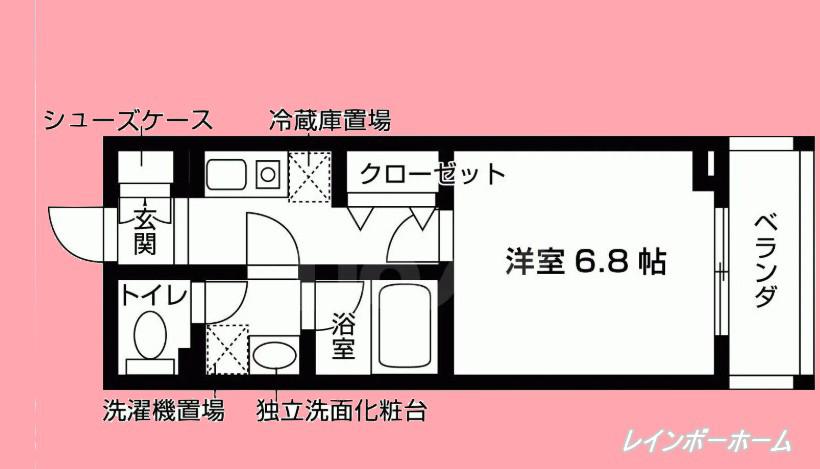 KDXレジデンス津田沼(1K/3階)の間取り写真