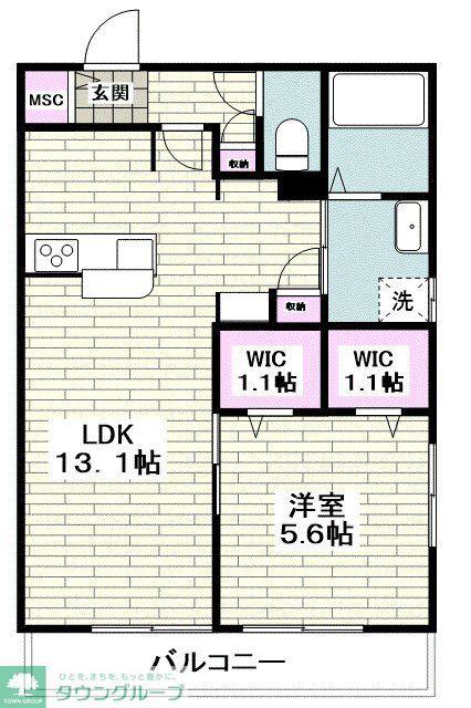 EHEPAAR(1LDK/1階)の間取り写真