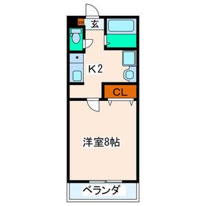 FUJIKOハイツVII(1K/1階)の間取り写真