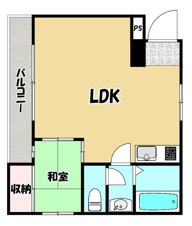 ビジタル高津(2LDK/2階)の間取り写真