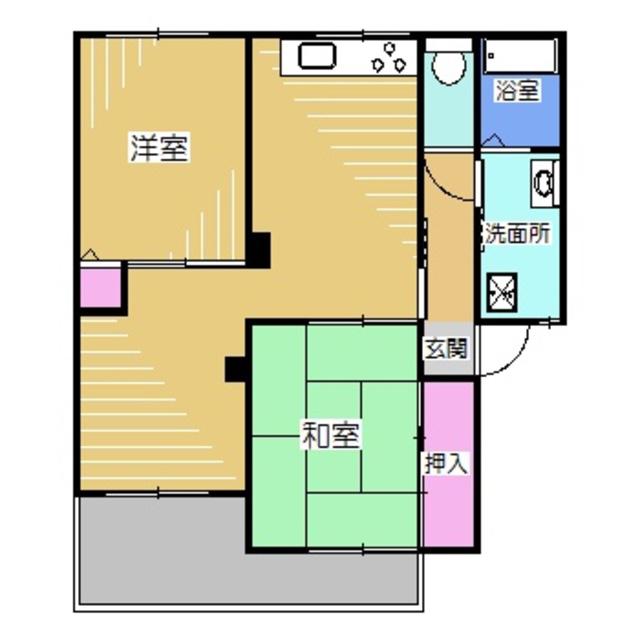 Y・F深阪(2LDK/1階)の間取り写真