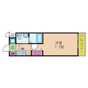 WINS COURT UTAJIMA(1K/2階)の間取り写真