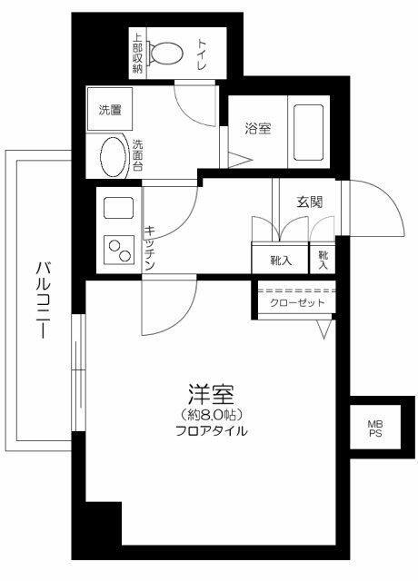 XEBEC高井戸PLUS-R(1K/2階)の間取り写真