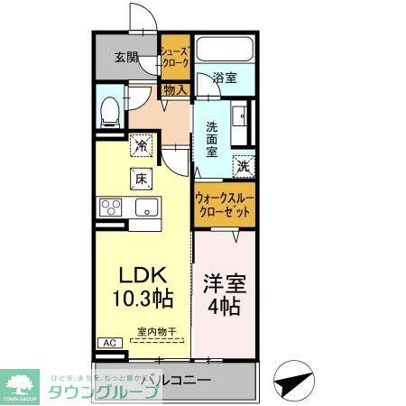 CE IL SOLE(1LDK/1階)の間取り写真
