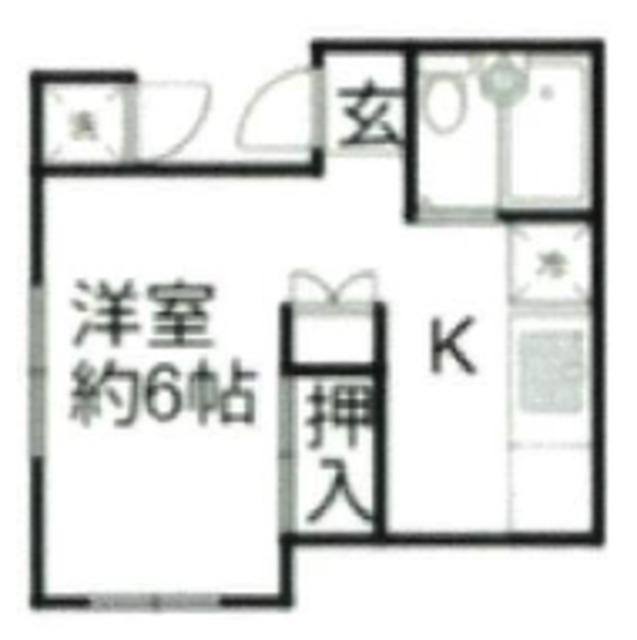 WALHUGEL(1K/1階)の間取り写真