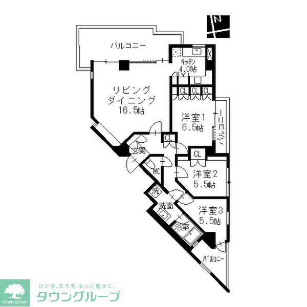 NS21やごと(3LDK/5階)の間取り写真
