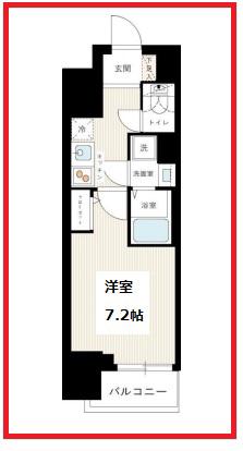 ハイズ三ノ輪(1K/11階)の間取り写真