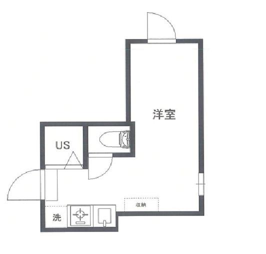 アークスハウス東新宿(ワンルーム/2階)の間取り写真