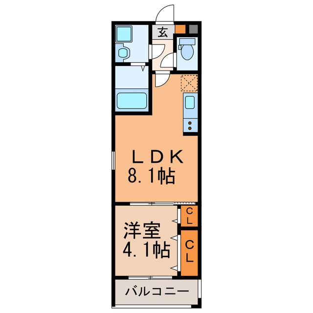 ジーメゾン春日井リーファ(1LDK/3階)の間取り写真