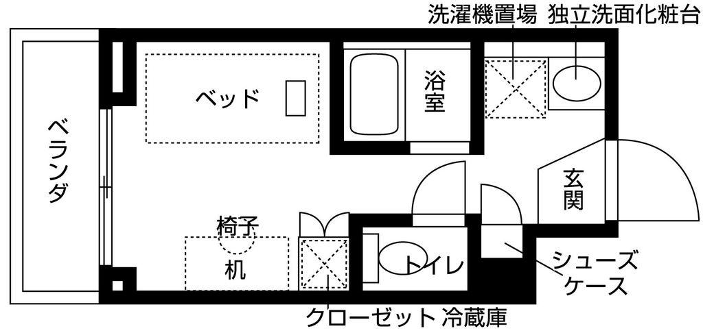 キャンパスヴィレッジ王子神谷(ワンルーム/11階)の間取り写真