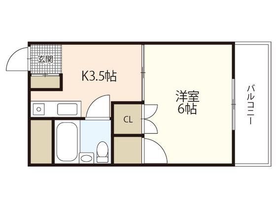 スティングハウス(1K/3階)の間取り写真