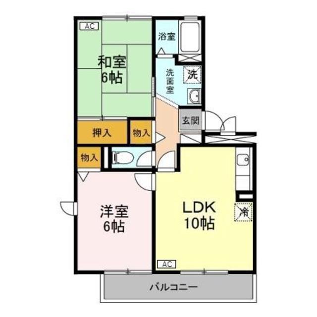 パークホームズ豊(2LDK/2階)の間取り写真