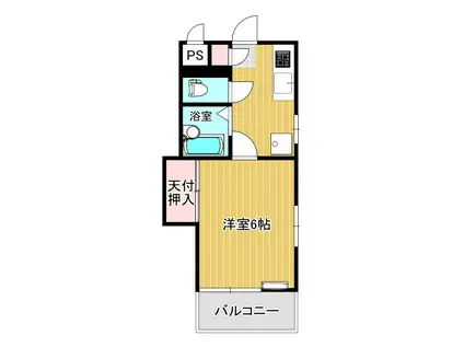 シャトレ永犬丸(1K/2階)の間取り写真