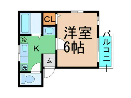 リッチモンド鬼無(1K/1階)の間取り写真