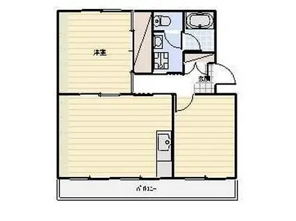 上島マンション(2LDK/2階)の間取り写真