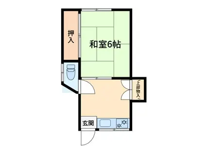 中村荘(1K/1階)の間取り写真