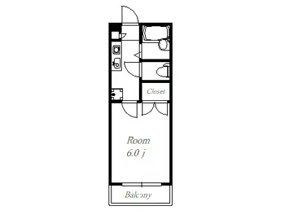 ニューライフ(1K/1階)の間取り写真