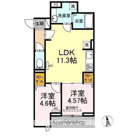 グラナーデ目白御留山(2LDK/3階)の間取り写真