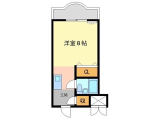 セインツ1ゴウカン(ワンルーム/2階)の間取り写真