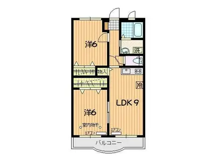 JR東北本線 岩手飯岡駅 徒歩24分 3階建 築26年(2LDK/1階)の間取り写真