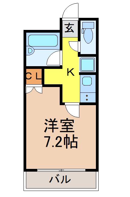 滝子ビリーブ館(1K/1階)の間取り写真