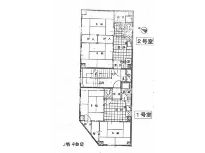 金原ビル(2DK/2階)の間取り写真
