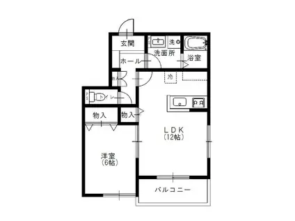 レシェンテ・コグレ(1LDK/1階)の間取り写真