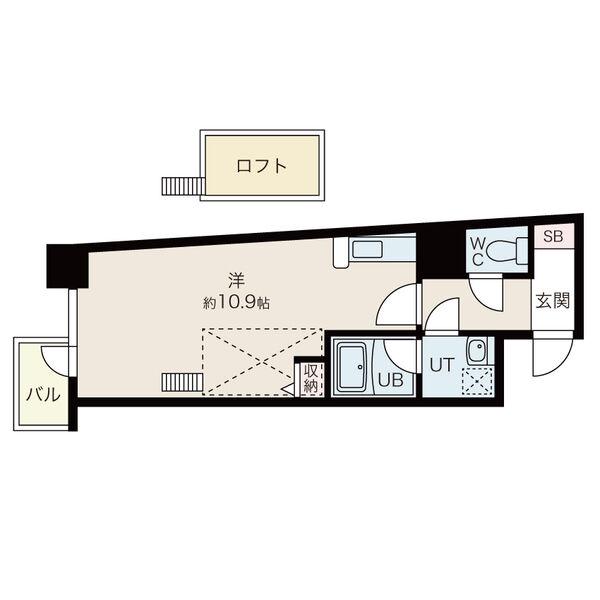 TM住吉ビル(ワンルーム/3階)の間取り写真