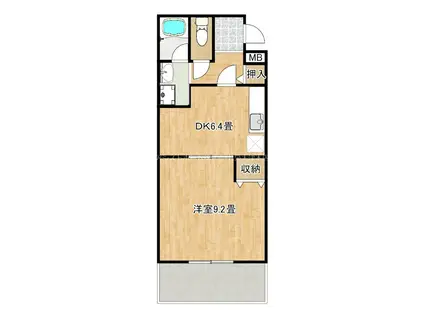 フジパレス式内町III番館(1DK/1階)の間取り写真