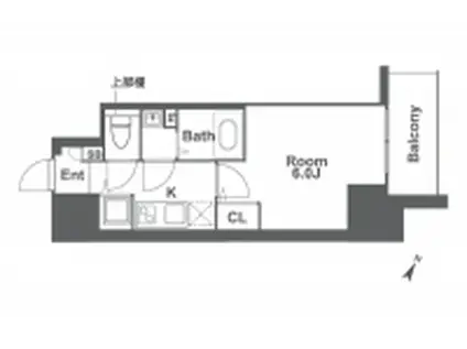 エスリード神戸三宮(1K/15階)の間取り写真