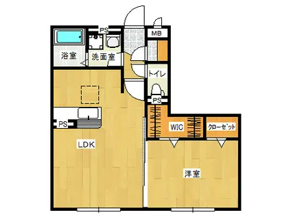 メゾン・アーブル(1LDK/2階)の間取り写真