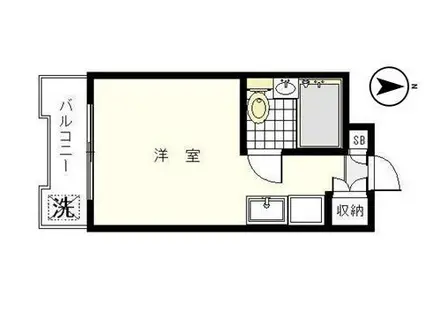 ユースフル妙蓮寺(ワンルーム/3階)の間取り写真