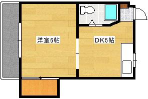 大宮グリーンコーポ(1DK/1階)の間取り写真