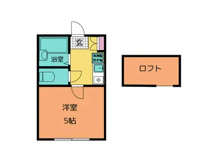フランブリーズ追浜東町(1K/2階)の間取り写真
